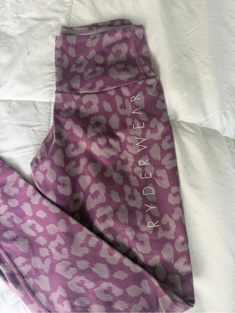 Ryderwear Purple Leopard Print Women’s Leggings - Picture 2 of 2